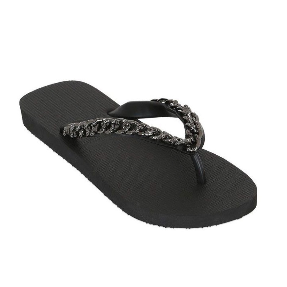 PRICE FIRM🚨 Uzurii Women 10mm Chained Rubber Flip Flops 8/9